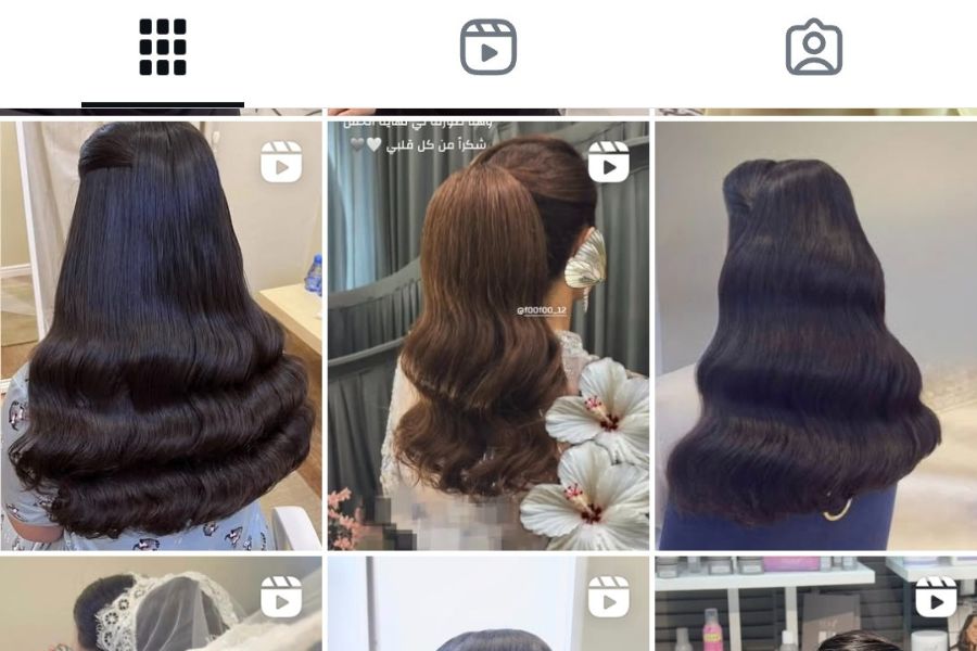 Primer Instagram radova – prikaz frizerskih rezultata korišćen kao vizuelni dokaz kvaliteta u vodiču za lokalne preduzetnike 2026.